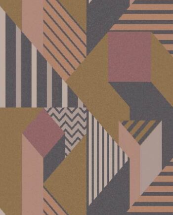 Patterned decorative porcelain tile ABK Wide&Style Perspective Brown, 120x240 cm (4 x 60x120 cm), 8.5 mm, matt