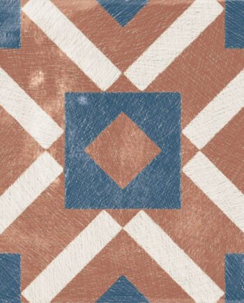 Patterned porcelain floor tile ABK Play Labyrinth Cotto, 20x20 cm, 8.5 mm, matt (nat.)