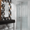 Hinged shower screen with fixed part Hietakari Forma 304 – 4