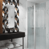 Hinged shower screen with fixed part Hietakari Forma 304 – 6
