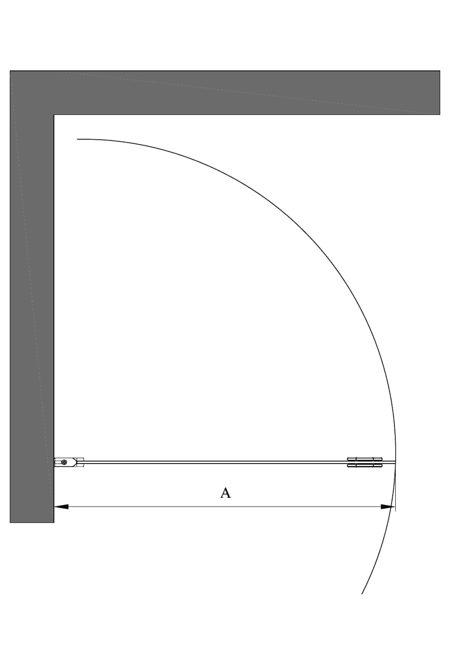 Hinged shower door Hietakari Forma 302 – 2