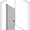 Hinged shower door Hietakari Forma 302 – view 3 Hinged shower door Hietakari Forma 302 – 3