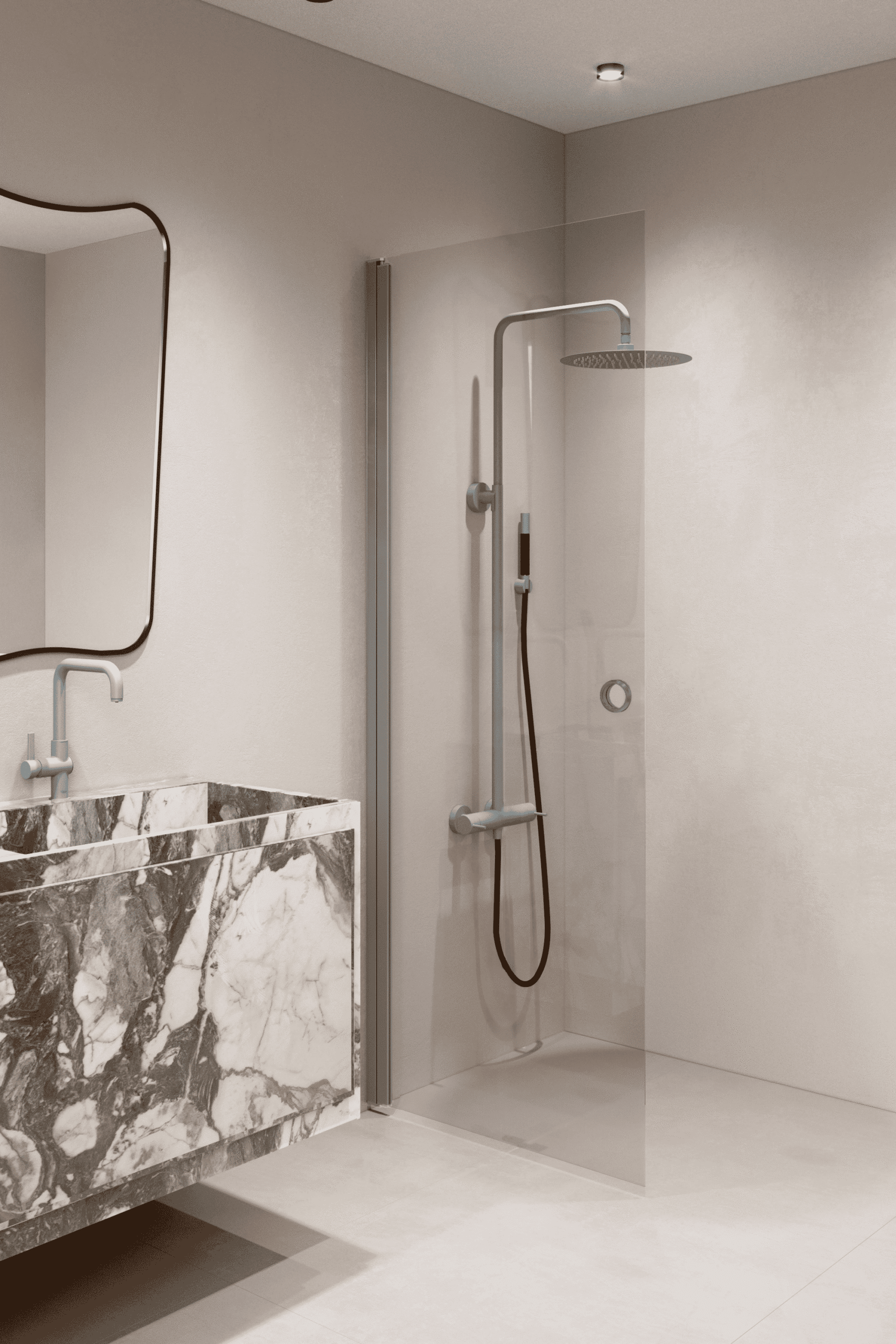 Hinged shower door Hietakari Forma 302 – 4