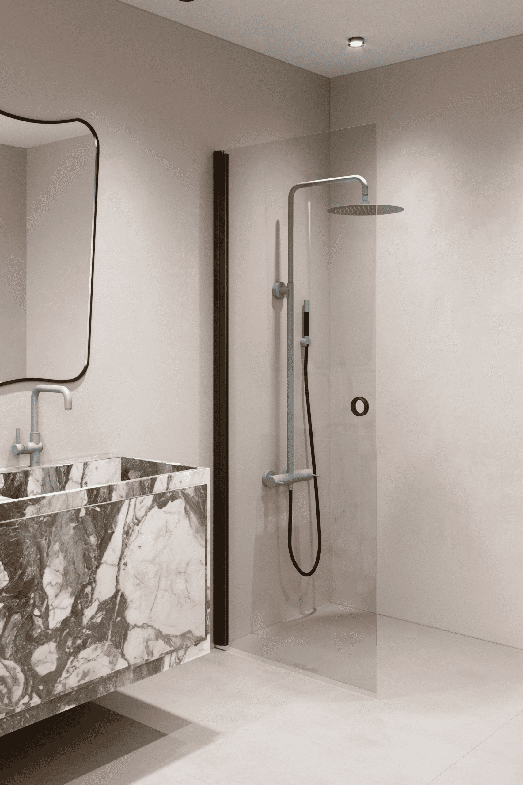 Hinged shower door Hietakari Forma 302 – 5