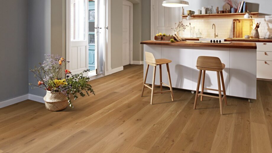 Oak parquet flooring Bauwerk Casapark Oak 35 brushed matt lacquered 181mm – 3