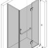 Framed shower enclosure Hietakari Vetro 525 – 3D drawing Framed shower enclosure Hietakari Vetro 525 – 3D drawing