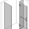 Framed shower enclosure Hietakari Vetro 525 – 3D drawing 2 Framed shower enclosure Hietakari Vetro 525 – 3D drawing 2