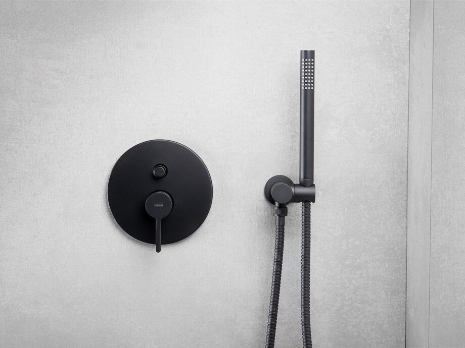 Concealed shower mixer Emmevi Filobrass 85019, 2 outlets, push-button, matt black Concealed shower mixer Emmevi Filobrass 85019, 2 outlets, push-button – 3