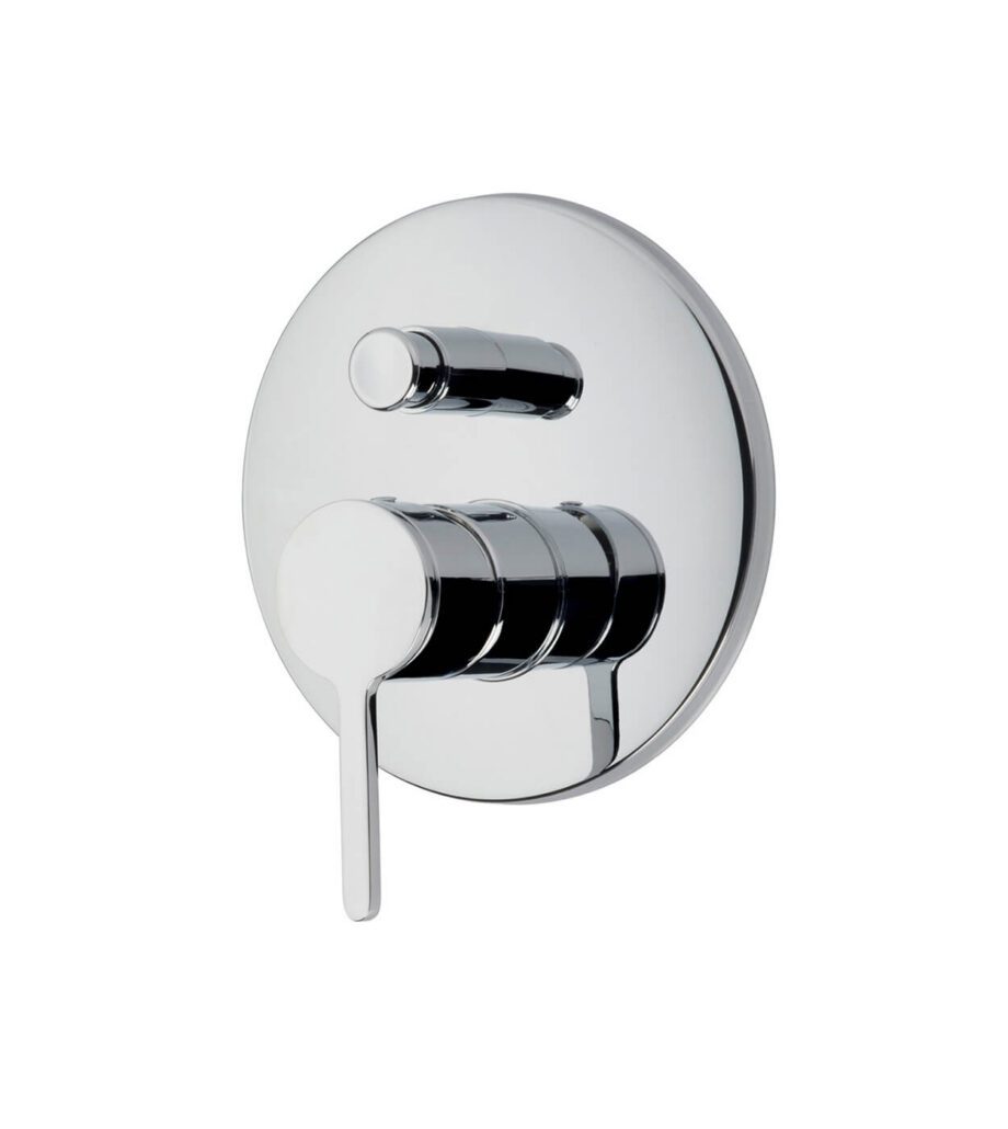 Concealed shower mixer Emmevi Filobrass 85019, 2 outlets, push-button, chrome Concealed shower mixer Emmevi Filobrass 85019, 2 outlets, push-button