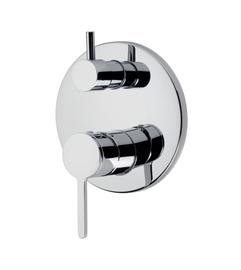 Concealed shower mixer Emmevi Filobrass 85019CER, 2 outlets, diverter cartridge, chrome Concealed shower mixer Emmevi Filobrass 85019CER, 2 outlets, diverter cartridge
