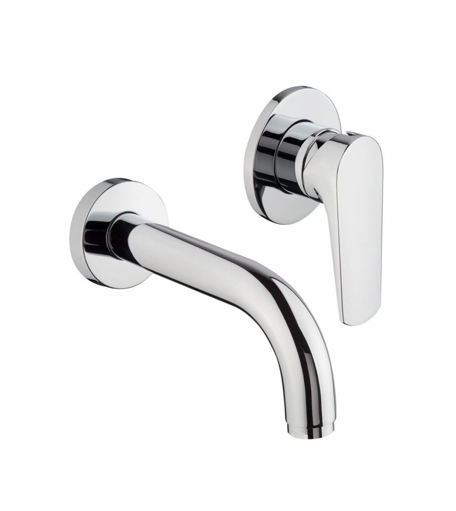 Wall-mounted basin mixer Emmevi Nicla 89055, single plate, chrome Wall-mounted basin mixer Emmevi Nicla 89055, single plate