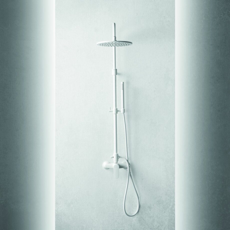 Shower column with mixer Emmevi Nicla 8900284, overhead Ø 250 mm, matt white Shower column with mixer Emmevi Nicla 8900284, overhead Ø 250 mm – 2