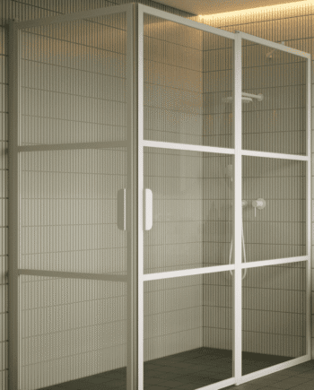 Shower enclosure Hietakari Bläk 763 Tokyo, hinged door + hinged door with fixed part