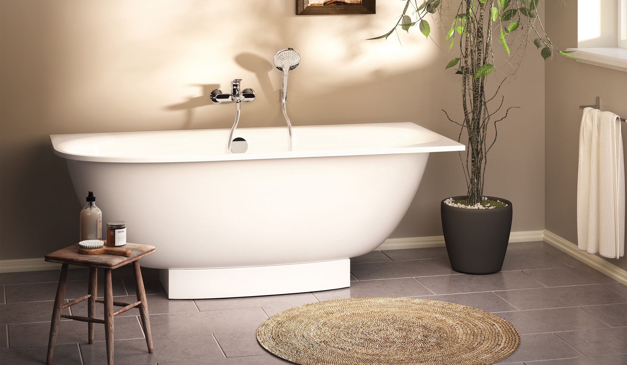 Built-in Bath PAA VERSO A 170x75 cm, Cast Stone – 7
