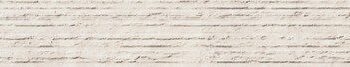 Stone effect porcelain décor strip ABK Era Groove Ivory, 5x120 cm, 8.5 mm, textured relief, matt