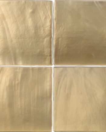 Metalliefektiga reljeefne keraamiline seinaplaat Dune Tabarca Gold Matt