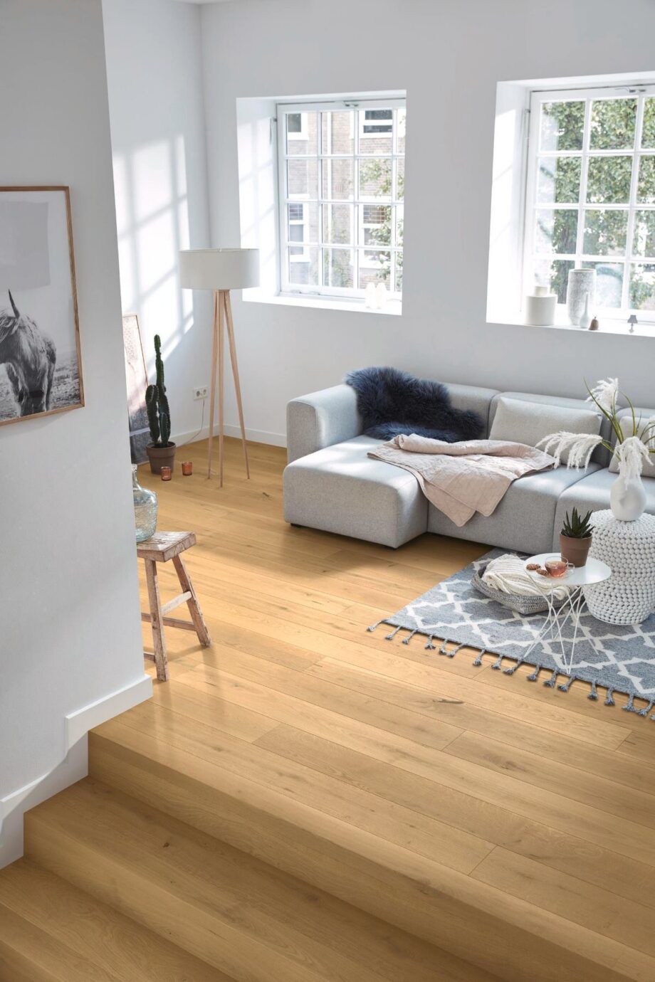 Oak parquet Meister, Longlife PD 400, Authentic pure oak 09025, 1-strip, 2200 x 180 mm, brushed, naturally oiled – view 2 Oak parquet Meister, Longlife PD 400, Authentic pure oak 09025, 1-strip, 2200 x 180 mm, brushed, naturally oiled – 2