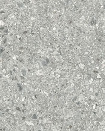 Terrazzo-effect matt porcelain floor tile Terrazzo Grey, 60x60 cm, 8.8 mm, grey