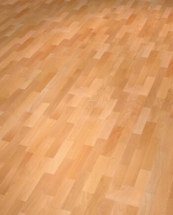 Beech parquet Thede & Witte Euro 3-strip, nature, matt lacquered, 3-strip, 2200 x 204 x 14 mm