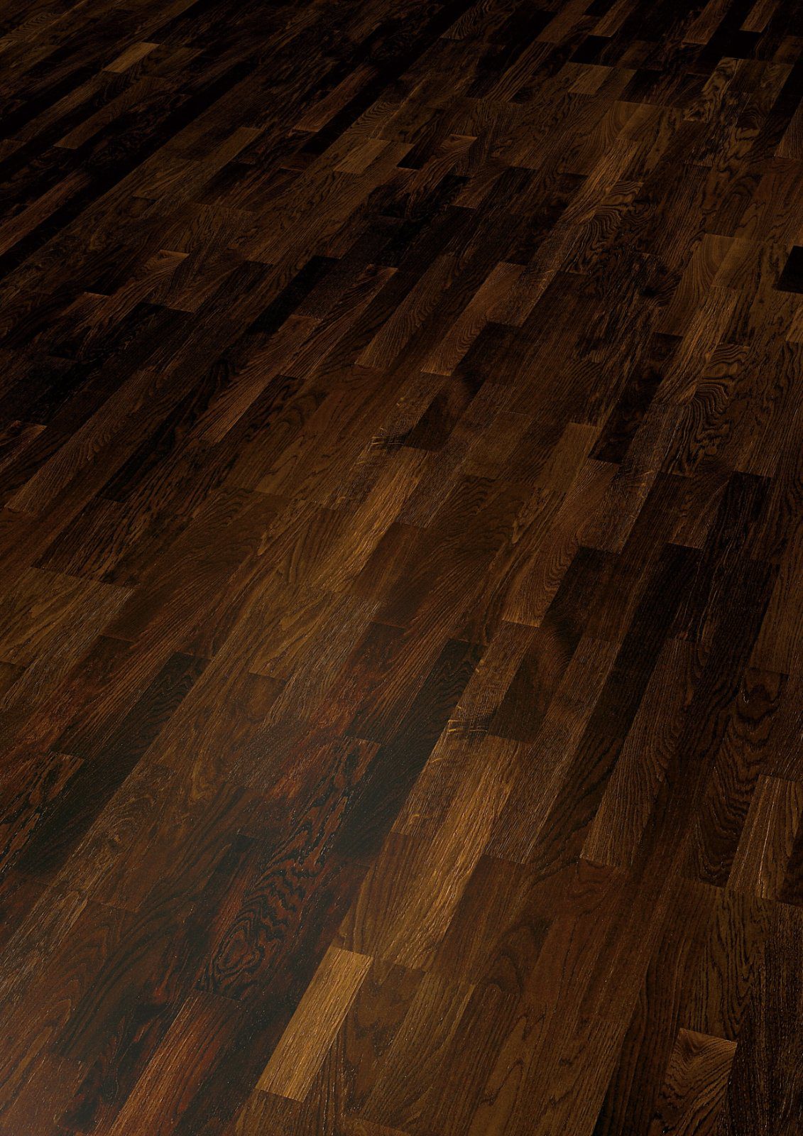 Oak parquet Thede & Witte Euro 3-strip, smoked, oiled, 3-strip, 2200 x 204 x 14 mm