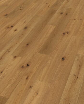 Oak parquet Thede & Witte Boston, knotty, smoked, brushed, matt lacquered, 1-strip, 1900 x 189 x 15 mm