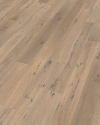 Oak parquet Thede & Witte Boston, knotty, smoked, handscraped, white oiled, 1-strip, 1900 x 189 x 15 mm