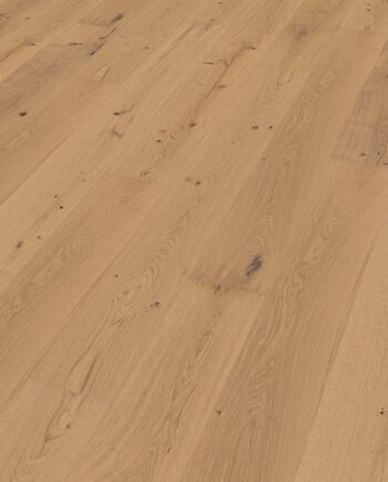 Oak parquet Thede & Witte Boston XL, knotty, brushed, light white oiled, 1-strip, 2200 x 260 x 15 mm