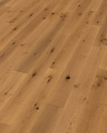 Oak parquet Thede & Witte Boston, knotty, brushed, matt lacquered, 1-strip, 1900 x 189 x 15 mm