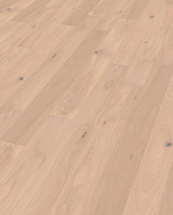 Oak parquet Thede & Witte Boston, slightly knotty, brushed, white oiled, 1-strip, 1900 x 189 x 15 mm