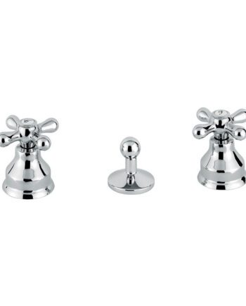 Three-hole bidet mixer Emmevi Decò Classic 12034 with pop-up waste