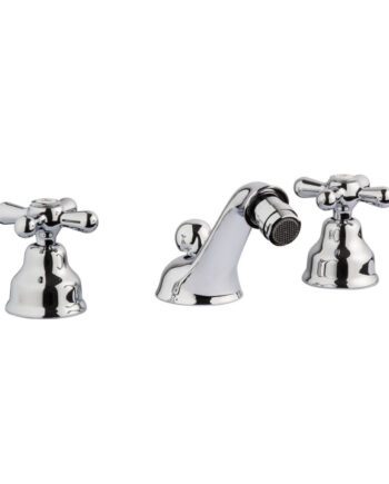 Three-hole bidet mixer Emmevi Decò Classic 12044 with pop-up waste
