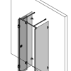 U-shaped shower enclosure Hietakari Vetro 561 – 3D drawing U-shaped shower enclosure Hietakari Vetro 561 – 3D drawing