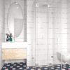 U-shaped shower enclosure Hietakari Vetro 561, chrome fittings, clear glass U-shaped shower enclosure Hietakari Vetro 561, chrome fittings, clear glass