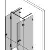U-shaped shower enclosure Hietakari Vetro 562 – 3D drawing U-shaped shower enclosure Hietakari Vetro 562 – 3D drawing