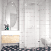 U-shaped shower enclosure Hietakari Vetro 562, chrome fittings, clear glass U-shaped shower enclosure Hietakari Vetro 562, chrome fittings, clear glass