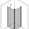 Curved shower enclosure Hietakari Infinia 265 – 3D drawing Curved shower enclosure Hietakari Infinia 265 – 3D drawing