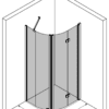 Curved shower enclosure Hietakari Infinia 266 – 3D drawing Curved shower enclosure Hietakari Infinia 266 – 3D drawing