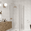 Curved shower enclosure Hietakari Infinia 266, aluminium frame, clear glass Curved shower enclosure Hietakari Infinia 266, fixed wall + folding door – 4