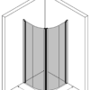 Curved shower enclosure Hietakari Infinia 269 – 3D drawing Curved shower enclosure Hietakari Infinia 269, hinged door + hinged door – 3