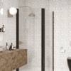 Curved shower enclosure Hietakari Infinia 269, black frame, clear glass Curved shower enclosure Hietakari Infinia 269, hinged door + hinged door – 5