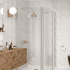 Curved shower enclosure Hietakari Infinia 274, aluminium frame, clear glass Curved shower enclosure Hietakari Infinia 274, aluminium frame, clear glass