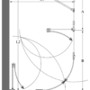 Curved shower enclosure Hietakari Infinia 275 – dimension drawing Curved shower enclosure Hietakari Infinia 275, folding door + folding door with fixed part – 2