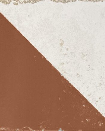 Valencian hydraulic-pattern porcelain floor tile Dune Antiga Cabanyal Teja, 20x20 cm, 9 mm, brick red