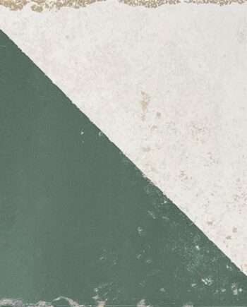 Valencian hydraulic-pattern porcelain floor tile Dune Antiga Cabanyal Verde, 20x20 cm, 9 mm, green