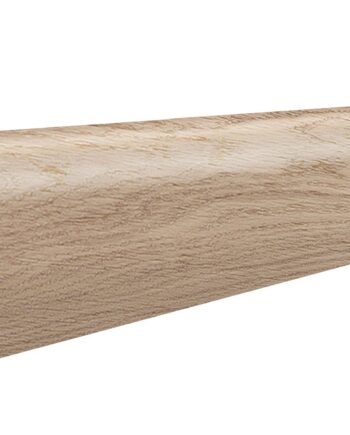 Veneered skirting board oak white lacquer P6P, 60x16x2200 mm