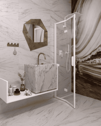Folding shower screen Hietakari Bläk 881 New York
