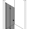 Folding shower screen Hietakari Forma 303 – view 3 Folding shower screen Hietakari Forma 303 – 3