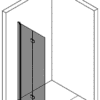 Folding shower screen Hietakari Infinia 213 – view 3 Folding shower screen Hietakari Infinia 213 – 3