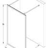 Walk-in shower screen Hietakari Bläk 712 New York – 2
