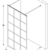 Walk-in shower screen Hietakari Bläk 714 Paris – dimension drawing Walk-in shower screen Hietakari Bläk 714 Paris – 2